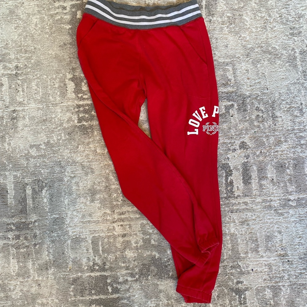 PINK red joggers